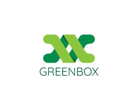 Abstract infinite geometric cube box arrow logo icon for corporate business, apps, biotechnology. Symbol template Vector illustration.のイラスト素材