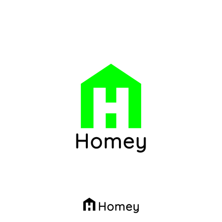 Construction logo for Home and Real Estate with initial Letter H in House Building symbolのイラスト素材