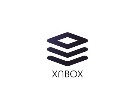 Abstract stack box for corporate business or data database technology logo icon. Symbol template...