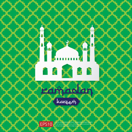 Ramadan Kareem greeting card template vector illustrationのイラスト素材