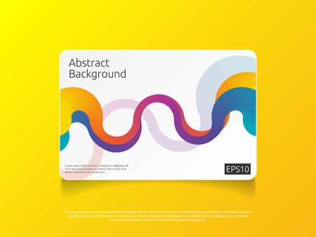 abstract colorful card or cover template with gradient shape composition design concept background vector illustration.のイラスト素材