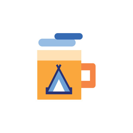 warm drink Colored Filled iconのイラスト素材