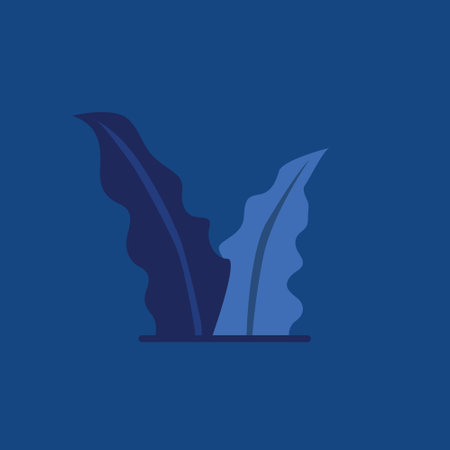 abstract tropical plants and leaves illustration. colorful flat style leaves. Suitable for social media posts, mobile apps, greeting cards, posters, placards, banners design and web internet adsのイラスト素材