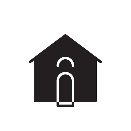 House homepage Icon. flat solid style vector illustration. filled pictogram isolated sign symbolのイラスト素材