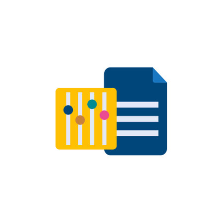 database data management setting option flat style icon for web service vector illustrationのイラスト素材