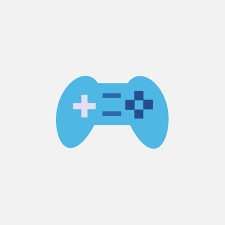 game console controller flat style icon vector illustration