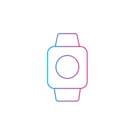 smartwatch gadget device outline line style icon vector illustrationのイラスト素材