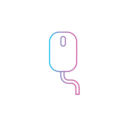 mouse computer outline line style icon vector illustrationのイラスト素材