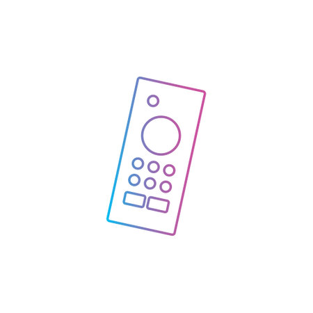 remote controller outline line style icon for wireless smart tv device vector illustrationのイラスト素材