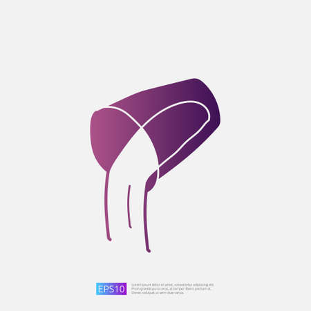 water cup doodle icon for cooking concept. Gradient glyph sign symbol vector illustrationのイラスト素材