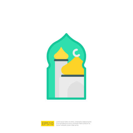 mosque icon for Muslim and Ramadan theme concept. Vector illustrationのイラスト素材