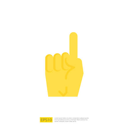 one finger raise icon for Muslim and Ramadan theme concept. Vector illustrationのイラスト素材