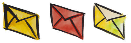 envelops by watercolors