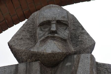 Marx - Engels - Communist Monument - Memento Park - Budapestの写真素材