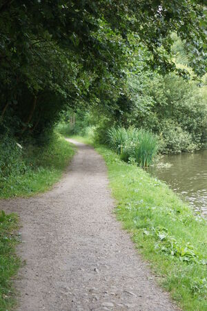 Walking path by the side of the canal