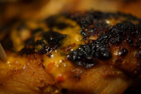 A meal of succulent flame grilled chickenの写真素材