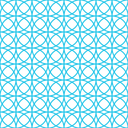 Arabic seamless pattern. The geometric shape. White and blue circles. A simple background. Muslim stylish design. Vector illustration.のイラスト素材