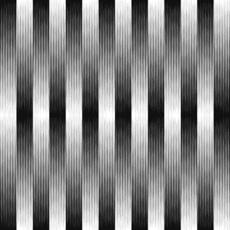 Seamless monochrome geometric pattern. Black and white background. Optical sound effect. The vertical triangles. Vector illustration.のイラスト素材