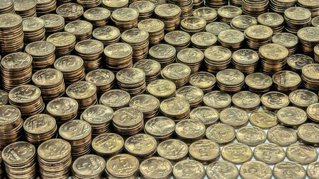 Pyramid of the coinsの写真素材