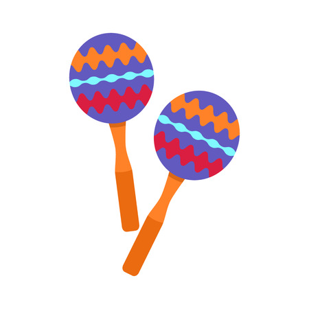 maracas. flat vector illustration isolate on a white backgroundのイラスト素材