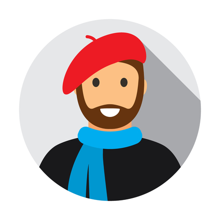 The icon painter in a flat design with long shadow. easy to use. vector illustrationのイラスト素材