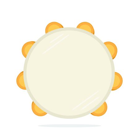 Icon Tambourine in a flat style for the web. vector illustration isolate on a white backgroundのイラスト素材