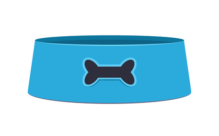 A bowl for food for a dog or cat. flat vector illustration isolate on a white background.のイラスト素材