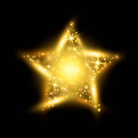 Shining Golden Starのイラスト素材