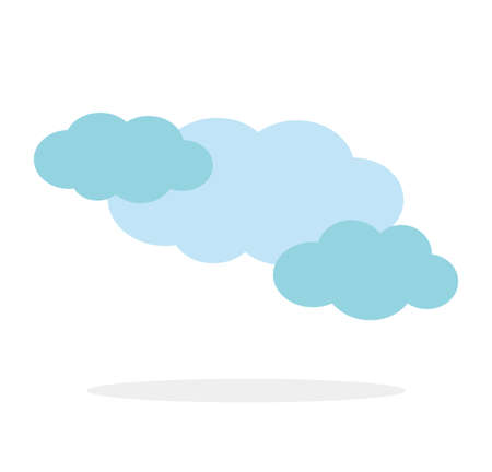 Clouds in the cartoon style. Vector illustration isolated on white background.のイラスト素材