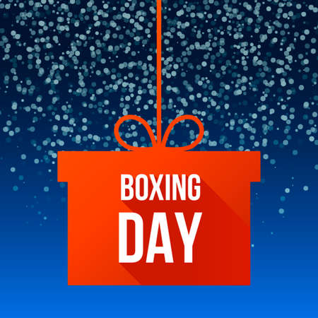 Boxing day a poster in a modern style. flat vector illustrationのイラスト素材