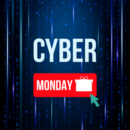 Sale technology banner for cyber monday. vector illustrationのイラスト素材