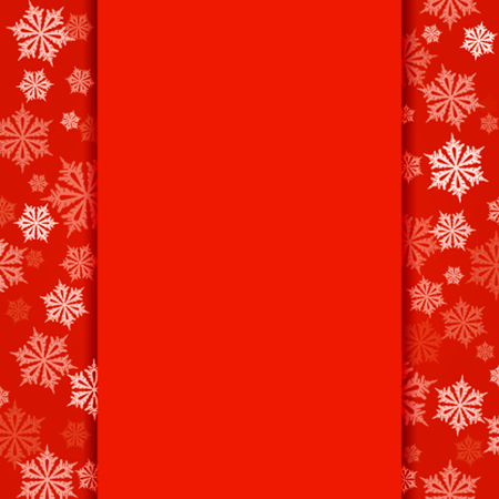 Blank Christmas card or a letter to Santa. a brochure template or invitations with snowflakes. Vector illustration.のイラスト素材