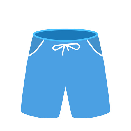 Beach or sports men's shorts, bathing suit. The concept of summer clothes for recreation. black and white backgroundのイラスト素材