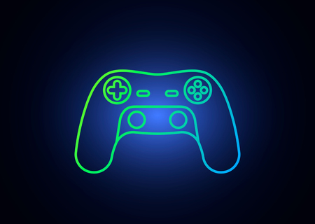 Vector illustration of a wireless gamepad. game joystick icon in a flat styleのイラスト素材