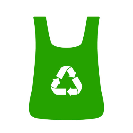 Icon Bio package is environmentally friendly for the environment. flat vector illustration isolated on white backgroundのイラスト素材