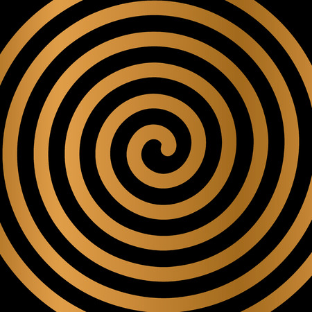 psychedelic figure of a spiral, circulation. flat vector illustrationのイラスト素材