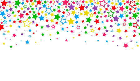 Abstract texture of the night sky with falling golden stars. vector illustration on white backgroundのイラスト素材