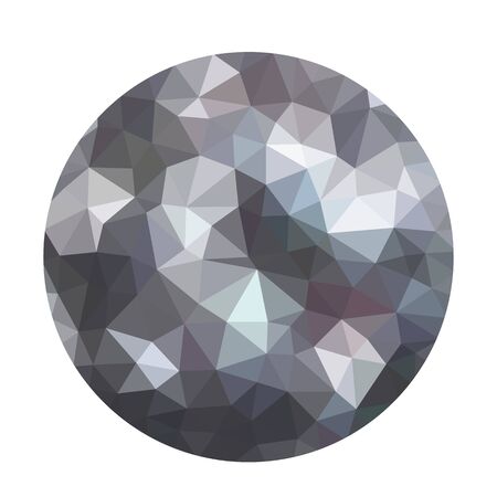 Modern dark gray abstract textured molecule or atom. Geometric ball shape background in origami style. low poly style with blur. business design templates. vector illustrationのイラスト素材