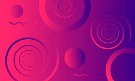 Stylized abstract banner in the style of the 80s and 90s with different Memphis symbols.のイラスト素材