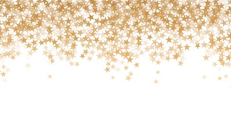 Abstract texture of the night sky with falling golden stars. vector illustration on white backgroundのイラスト素材