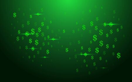 Business background made of falling dollar signs. modern abstract illustration. vector illustrationのイラスト素材