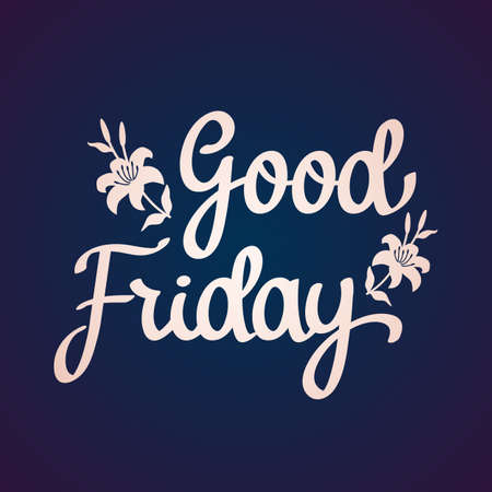 christian religious banner with good friday inscription. vector illustration for printのイラスト素材
