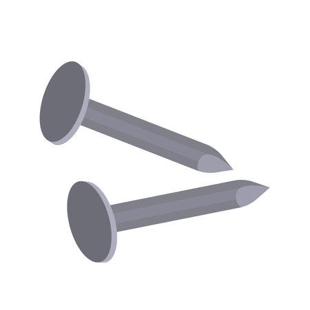 icon of metal nails for construction. vector illustration isolated on white backgroundのイラスト素材