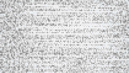 A stream of binary matrix code on the screen. numbers of the computer matrix. The concept of coding,...