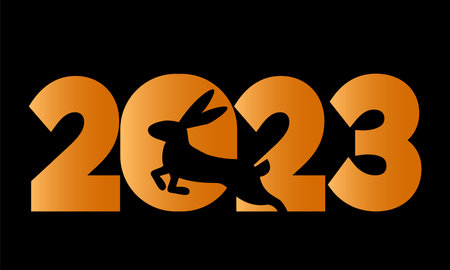 Happy Chinese New Year. zodiac sign symbol hare 2023. Template for banner, poster, greeting card....