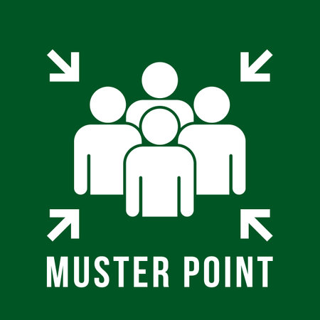 Muster point icon in flat style. icon on dark backgroundのイラスト素材