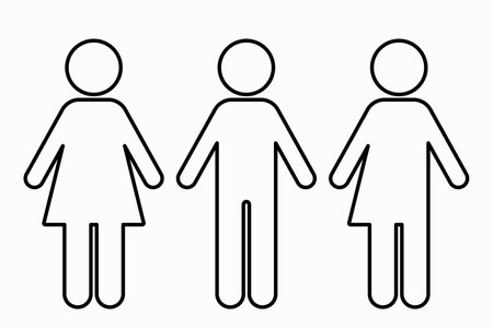 Restroom icon vector. male, female and indeterminate gender. vector illustrationのイラスト素材