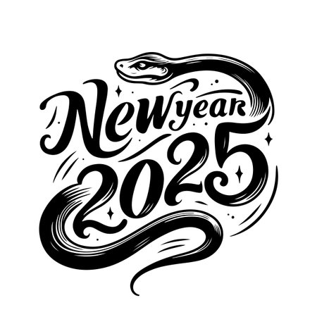 Year of the snake 2025. Greeting card in Asian style. flat vector illustration for print
