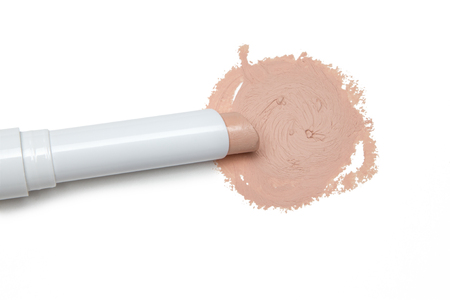 Makeup concealer pencil on white backgroundの写真素材