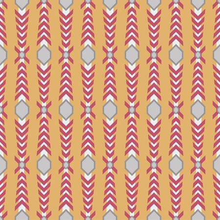 Seamless pattern with knight armor elements. Red, orange, white and gray colorsのイラスト素材